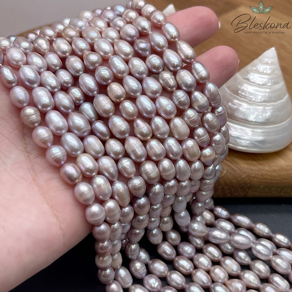 Жемчуг рис фиолетовый №1 6-6,5 мм 