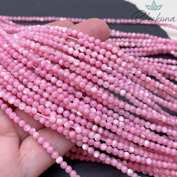 Перламутр розовый ⌀3мм