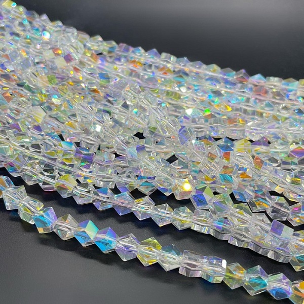 8 мм Стекло Lux, многоугольник, цвет AB