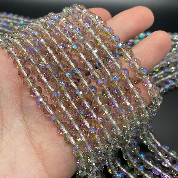 6 мм Стекло Lux, шар, цвет песочный с фиолетовым переливом