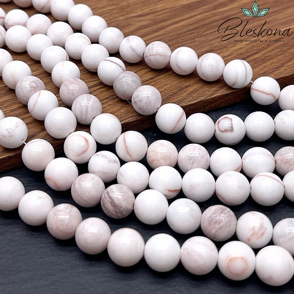 Оникс белый с прожилками 12 мм (кальцитовый)