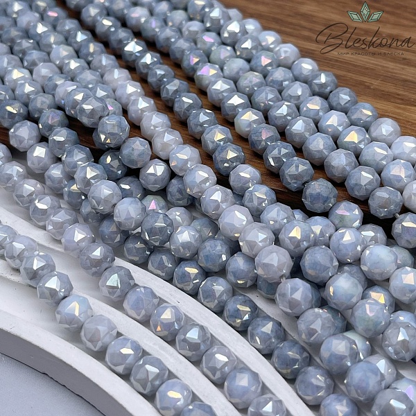 Стекло Lux серое огранка острая 8 мм