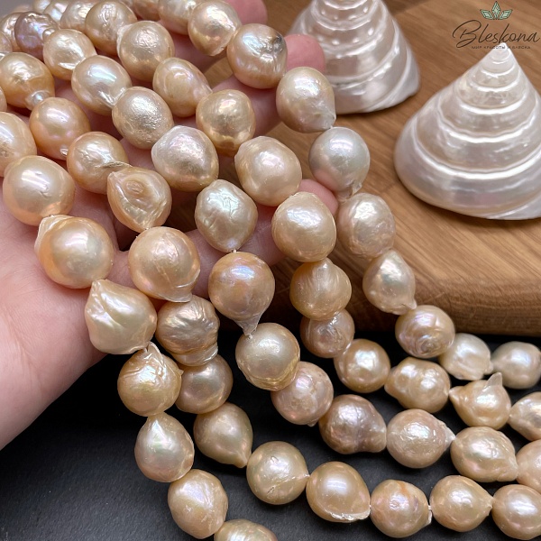 Жемчуг Касуми шар персиковый на увеличение 10-13,5 мм