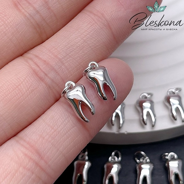 11,5*5,5 мм Цвет серебро, Подвеска Зуб