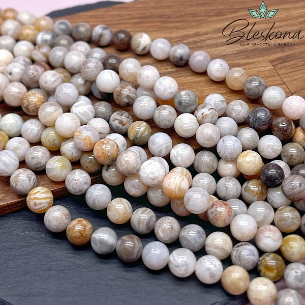 Агат бамбуковый 10 мм