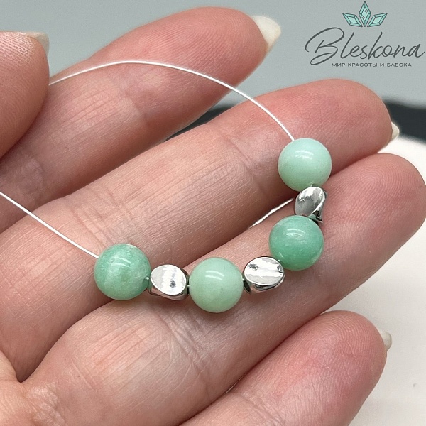 5*4,5мм Цвет Серебро Бусина Крученая Люкс 