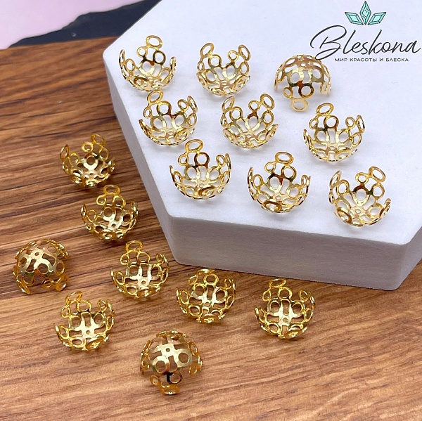 11*8 мм Цвет золото, Шапочка 