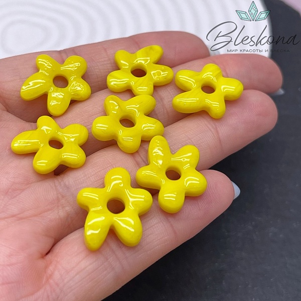 20*16 мм Подвеска цветок желтый