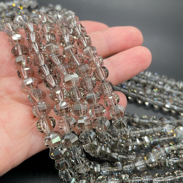 6*7,5 мм Стекло Lux, рондель прямоуг. огр., цвет песочный