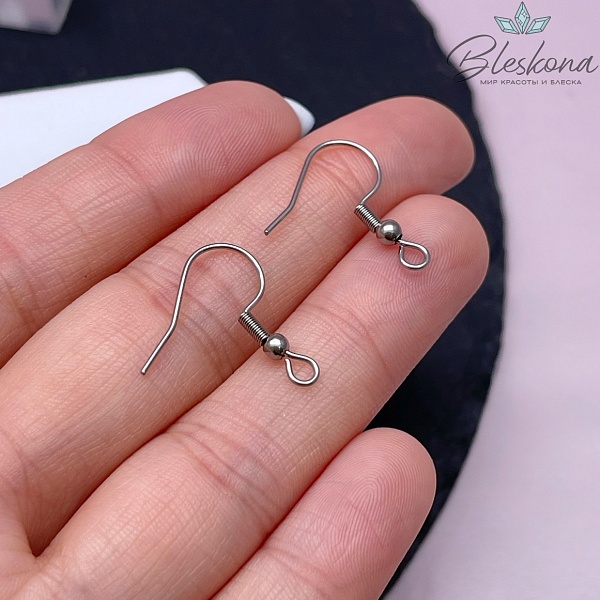 19,5 мм Цвет серебро, Швензы крючок