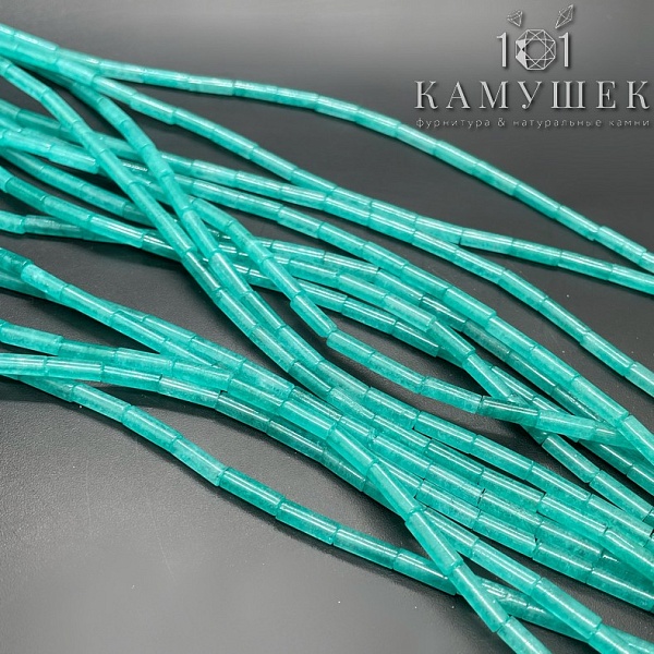 Кварц зеленый тонированный трубочки 9*3мм