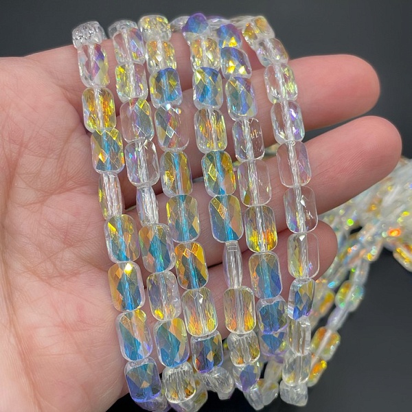 6*9 мм Стекло Lux, прямоугольник, цвет AB №9 (6) 