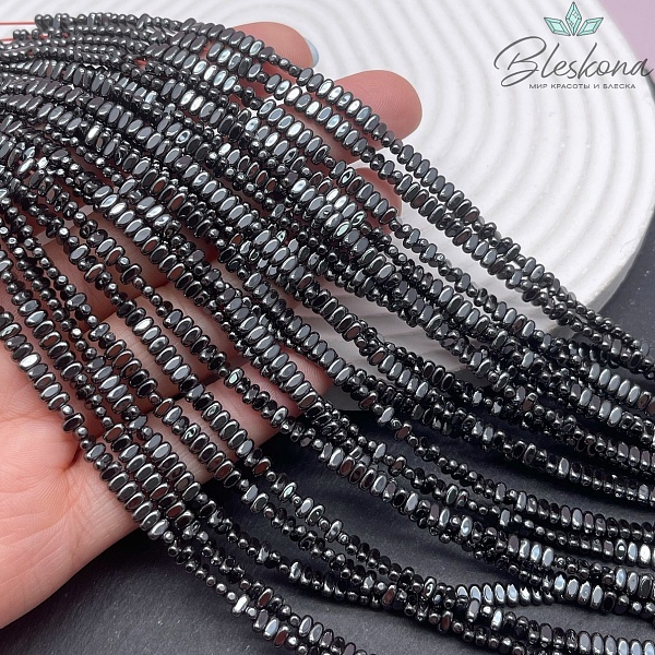 2*4 мм Гематин имитация, плоский прямоугольник 