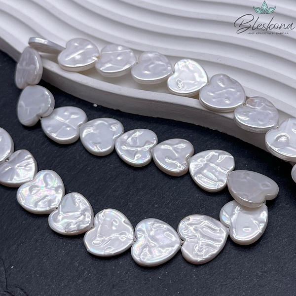 16 мм, Жемчуг Майорка сердечки