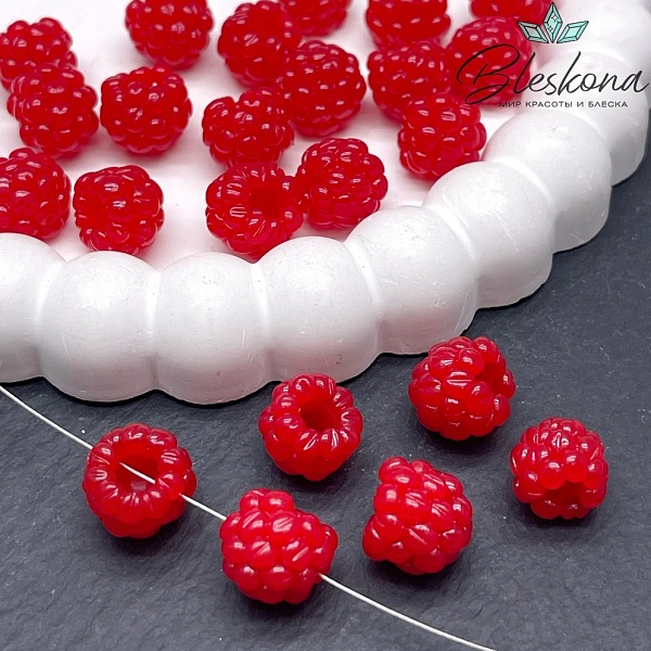 11*10 мм, Бусина Малина глянцевая