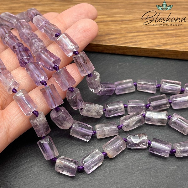 Аметист  фриформ цилиндр огранка (8-9)*(6-7) мм