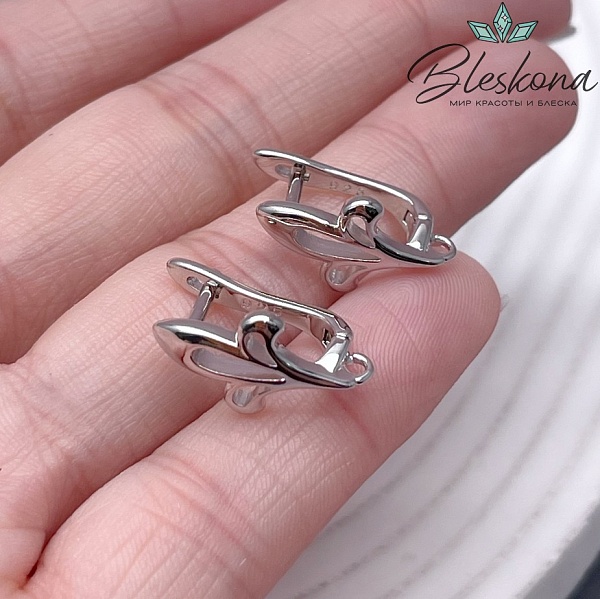 18*10 мм Цвет серебро, Швензы Тюльпан Этно Люкс