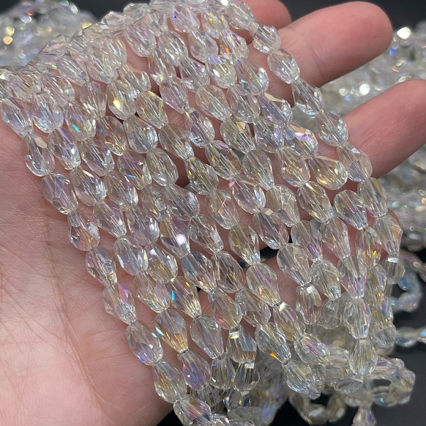 6*8 мм Стекло Lux, ракушка мини, цвет AB