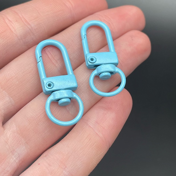 12*33,5мм , Замок крупный голубая эмаль 