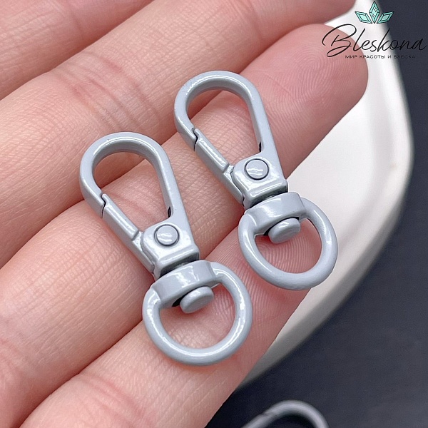 11,5*31,5мм , Замок крупный серая эмаль 