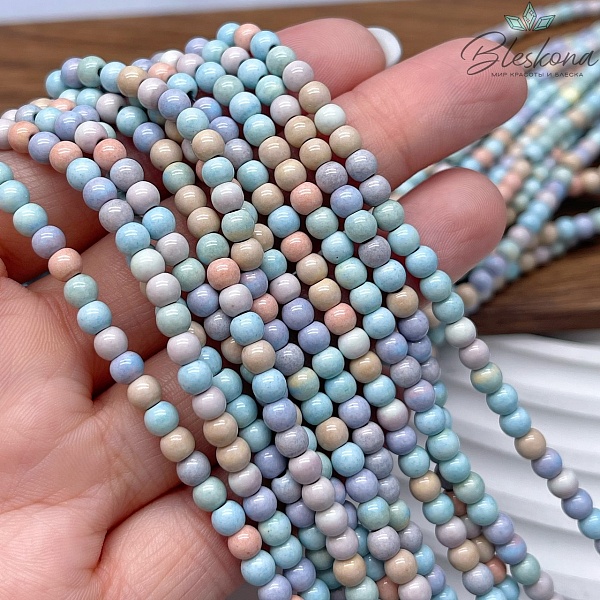 Радужный Агат микс 4 мм (имитация)