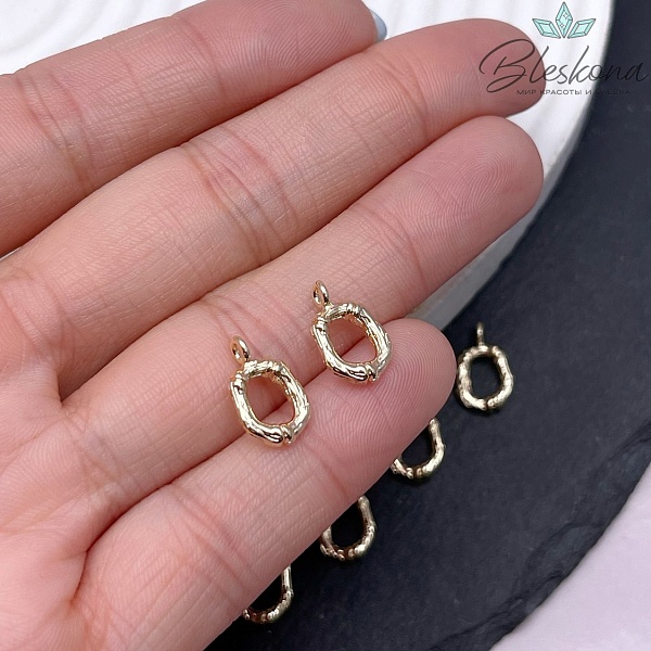 12 мм Цвет золото, Буквы веточки O 