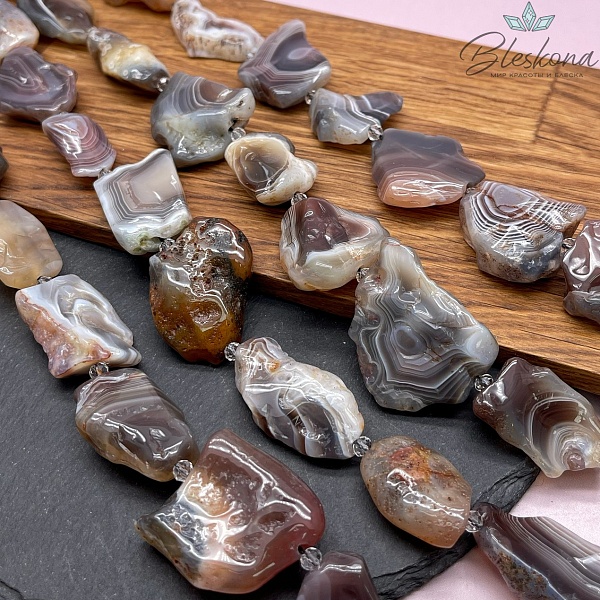 Агат Ботсвана фриформ (20-35)*(23-30) мм
