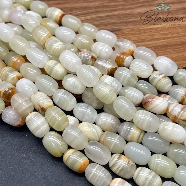 Оникс зеленый бочата 14*10 мм