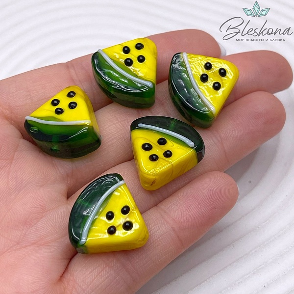 19*20 мм Бусина арбуз желтый