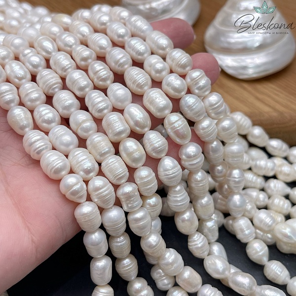 Жемчуг рис белый №1 7,5-8 мм 