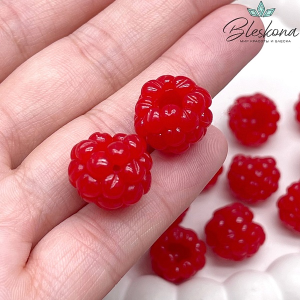 12,5*15 мм, Подвеска  Малина глянцевая