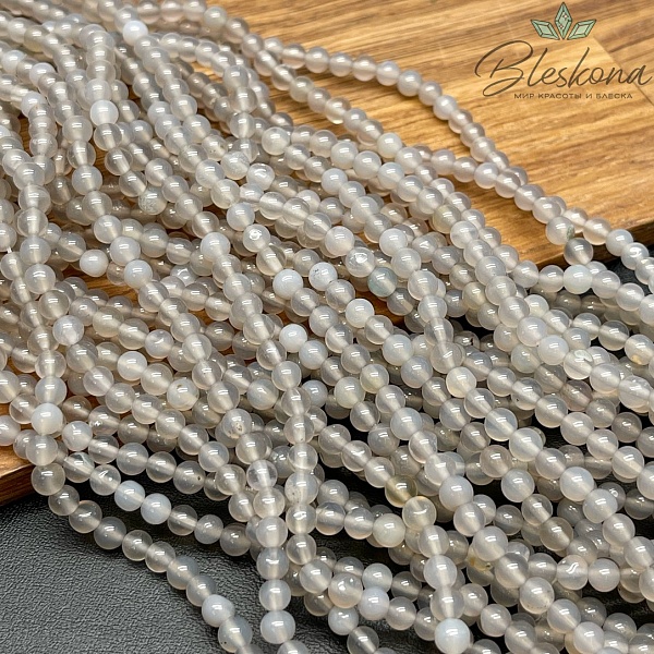 Агат серый 4 мм