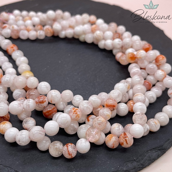  Кварц Фантомный снежный №1 7,5 мм