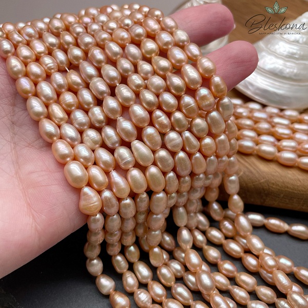 Жемчуг рис персиковый 5,5-6 мм
