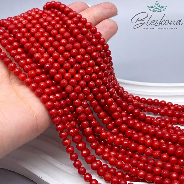 Коралл красный (Коралловые водоросли) 5,5 мм