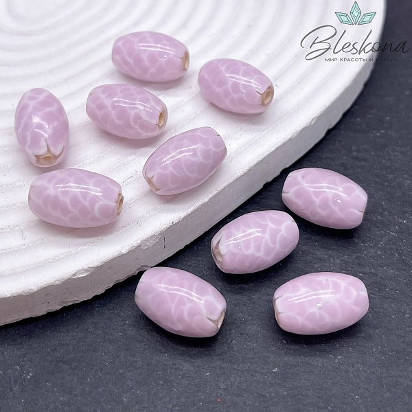 17*11 мм Бусина розовая