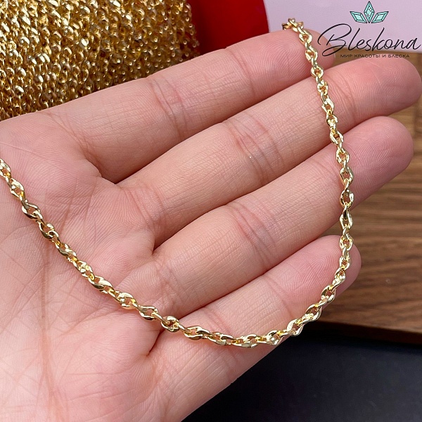 Цепь №57-1 цвет золото 3*4,4 мм