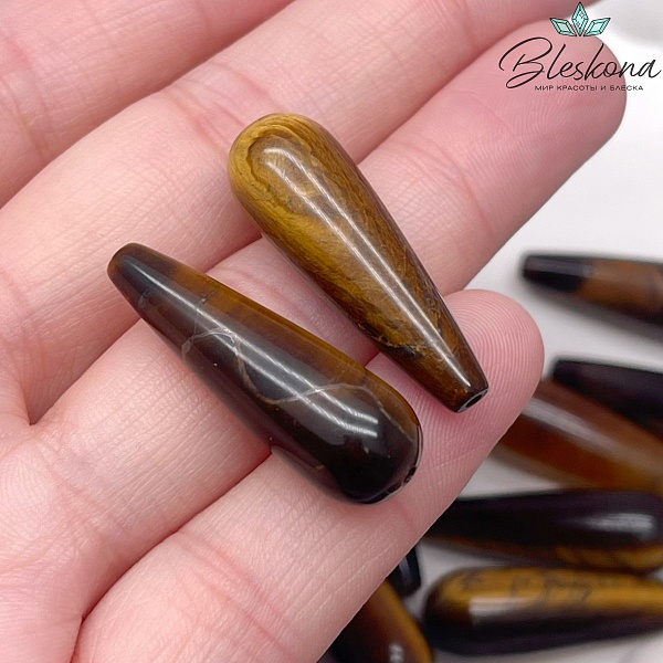 Тигровый глаз капля 30*10 мм (штучно)