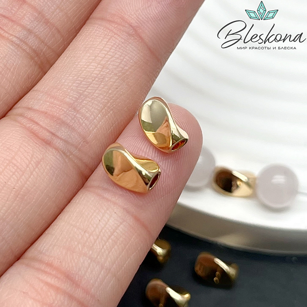 8,2*5,3 мм Цвет золото, Бусина Крученая