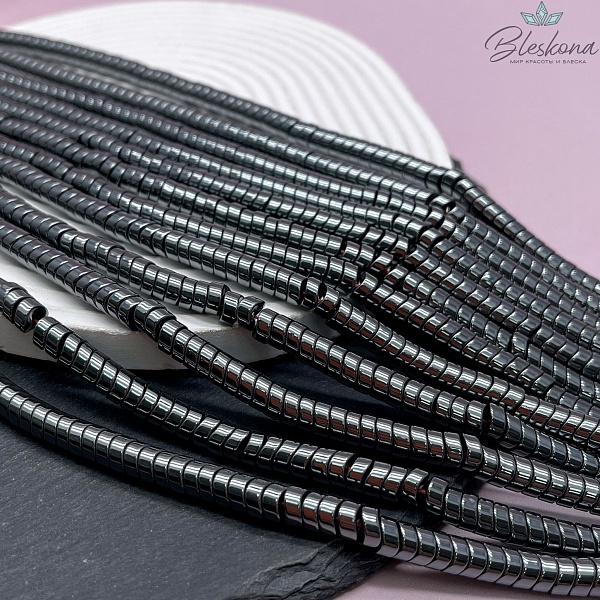 6*3мм Гематин имитация, диски волнистые 