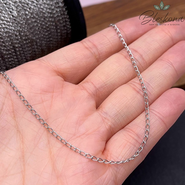 Цепь №С25 Цвет серебро 3,1*1,9 мм Сталь